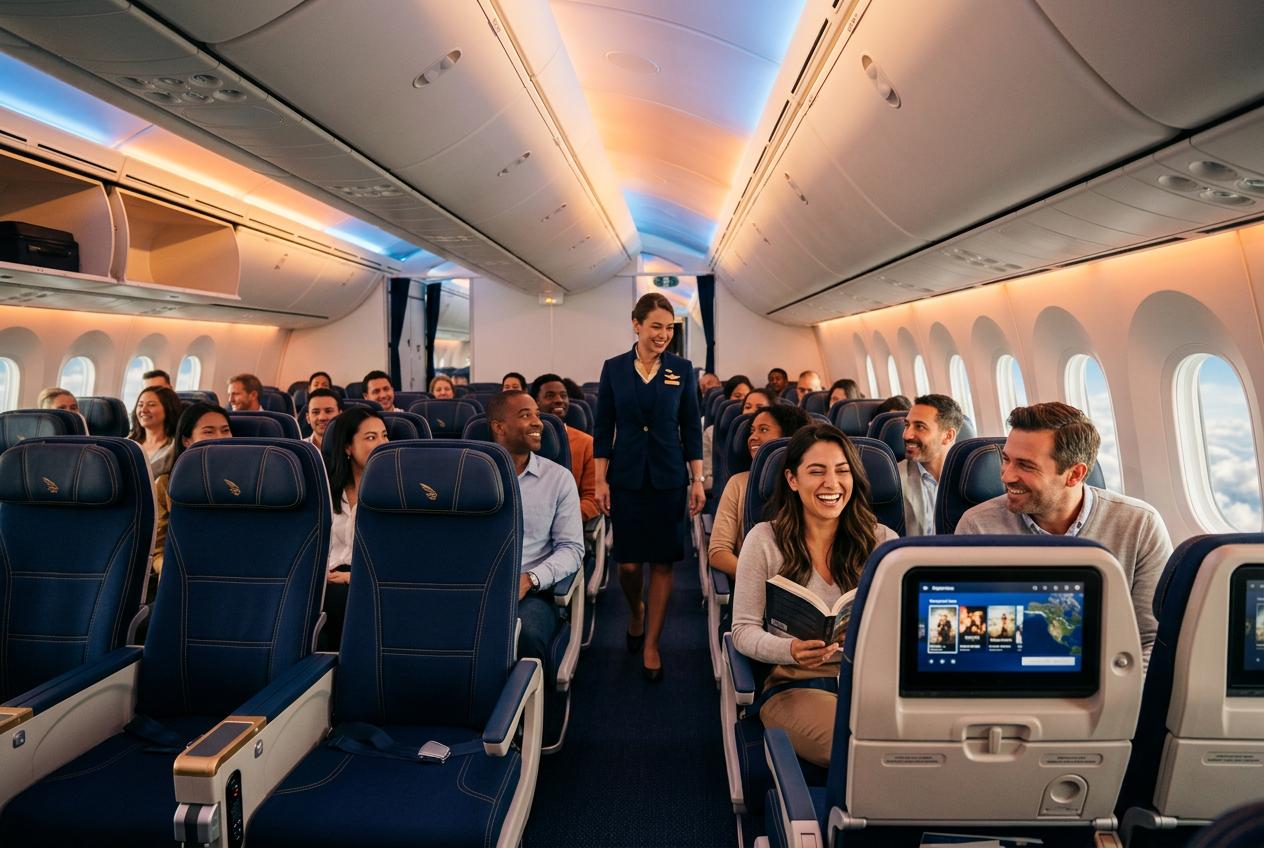 Economy class cabin